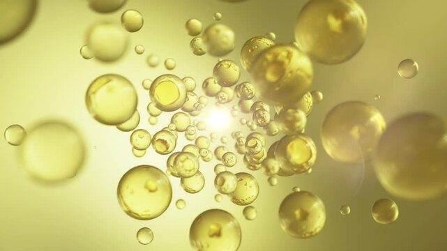 Cosmetic pipette with Cosmetic Essence oil Liquid drop , Skin care serum beauty care vitamin concept 3d animation - Powered by Adobe