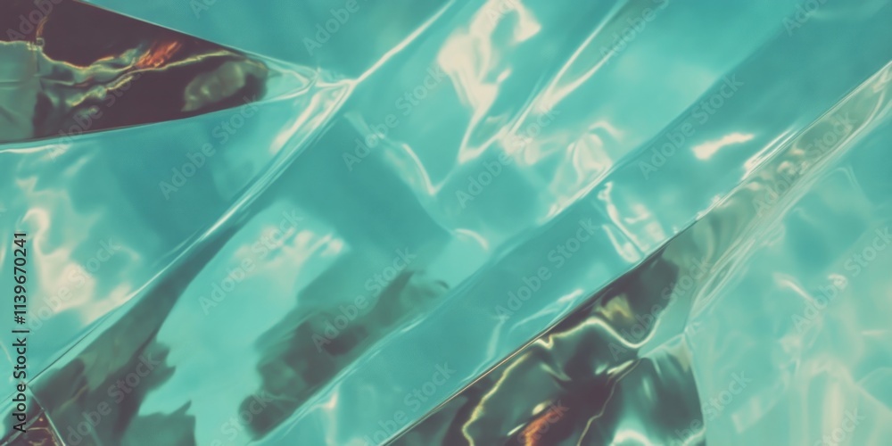 Poster Shiny textures of propeller blades reflecting light in a dynamic underwater environment