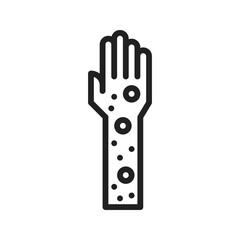 Skin Disease icon vector image. Suitable for mobile apps, web apps and print media.