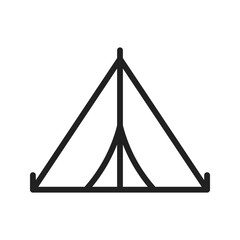 Tent icon vector image. Suitable for mobile apps, web apps and print media.