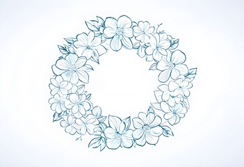 Obraz premium Symmetrical Watercolor Floral Mandala with Roses and Lilies for Harmonious and Elegant Wedding Design