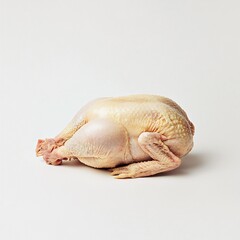 raw chicken on white background
