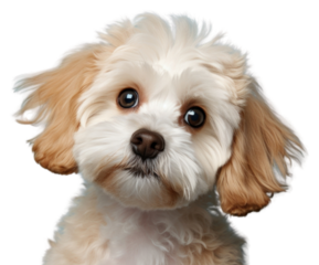 PNG Confused maltipoo dog mammal animal puppy.