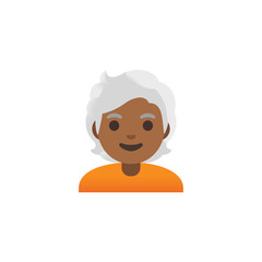 Older Person with White Hair Emoji  
