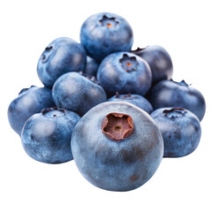 blueberry isolated on transparent background.