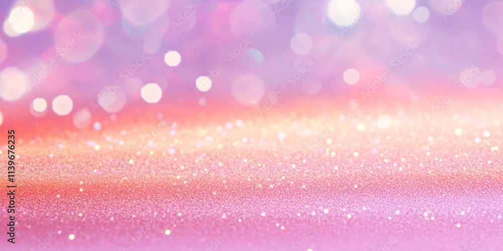 Poster Sparkling banner with sequin edges and vibrant background ready for celebration or event decoration