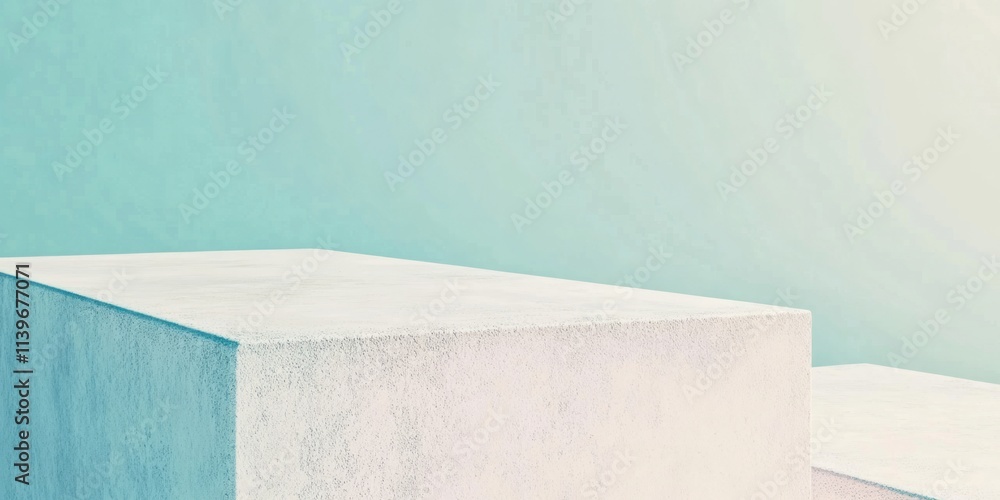 Poster geometric block banner with empty space, ideal for modern design projects and promotions