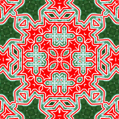 Seamless square pattern red and green. Christmas pattern green and red. Merry Christmas. Happy New Year.
