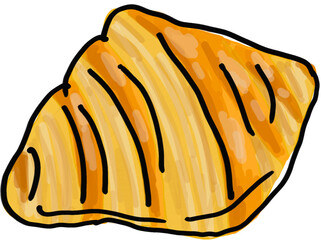A simple croissant  (Clip art) 