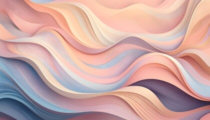 A serene abstract background with soft, flowing lines in pastel colors