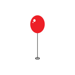 balloon birthday red color icon vector
