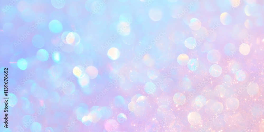 Poster Bright and colorful banner with shimmering sequins and contrast empty space for creative display