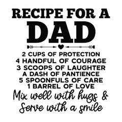 Recipe for a Dad SVG Art & Illustration