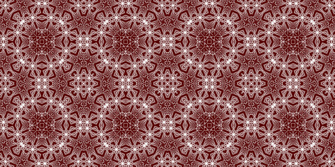 Christmas seamless pattern. Christmas background banner red. Frost pattern. Happy New Year.