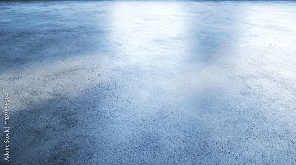 Poster smooth, reflective concrete surface illuminated by soft light in a calm, minimalist setting