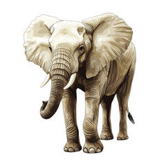 Fototapeta premium illustration elephant, isolated transparent background