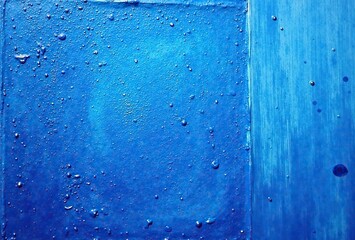 Obraz premium Deep blue oil paint texture on canvas with intricate brushstrokes, , texture art