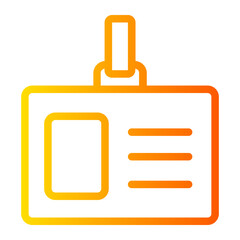 Id Card gradient icon