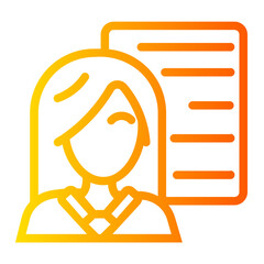 Obraz premium journalist gradient icon