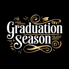 Fototapeta premium Graduation Season Elegant Typography Design