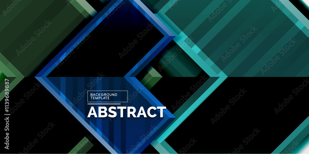 Poster Arrow symbols created with 3d effects and line texture geometric abstract background