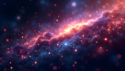 Fototapeta premium Abstract Galaxy Patterns with Pulsing Light Trails