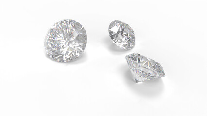 レンダリングされたダイアモンド　CG