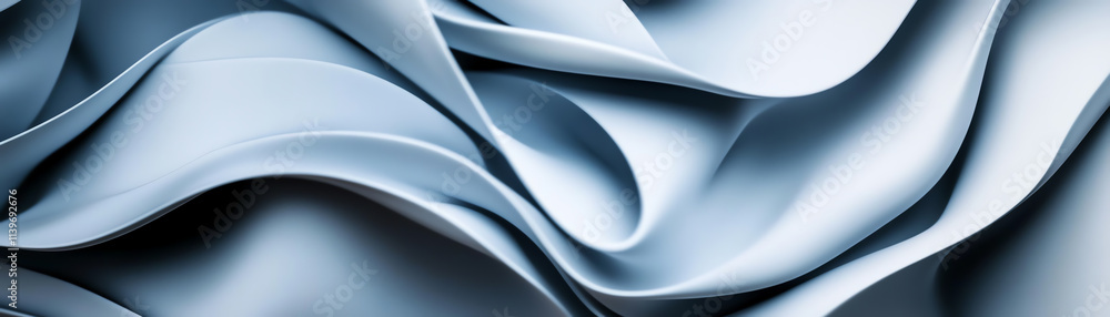 Poster fluid blue fabric waves create a calming, dynamic visual for creative projects.