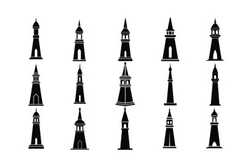 minaret bundle vector illustration for Eid and Ramadan 