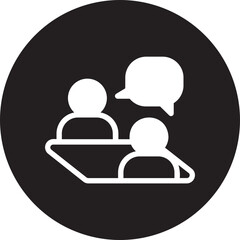 interview glyph icon