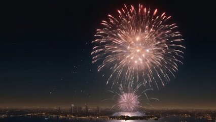 fireworks in the night sky new year