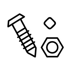 illustration of a set of screws and bolts