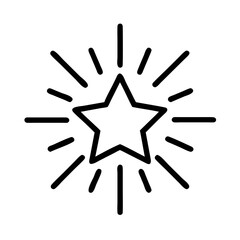 Best seller isolated icon, shining star vector symbol with editable stroke