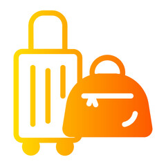 suitcase gradient icon
