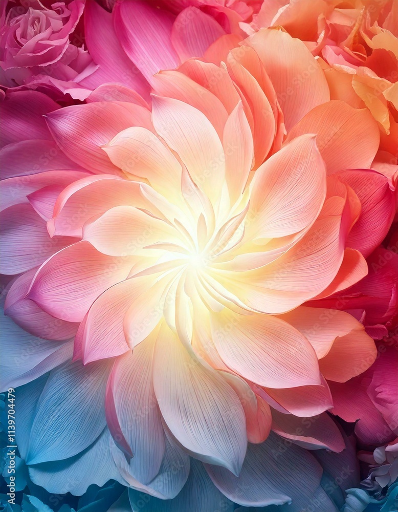Poster vibrant and colorful abstract background featuring soft, swirling/ vibrant and color abstract backgr