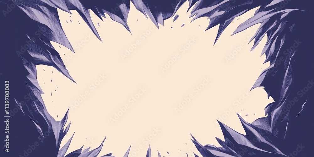 Aufkleber contrast banner featuring magnetic filings along the edges with empty central space for customizatio