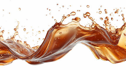 Dynamic Brown Liquid Splash Illustration
