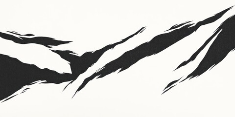 Creative banner design featuring dynamic stencil cutouts and contrasting empty space for artistic expression