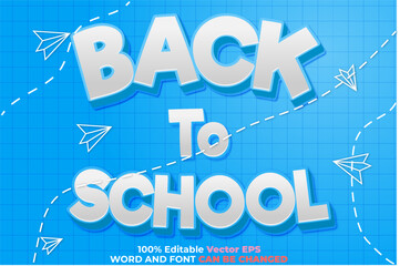 Back to School 3D Text Effect 