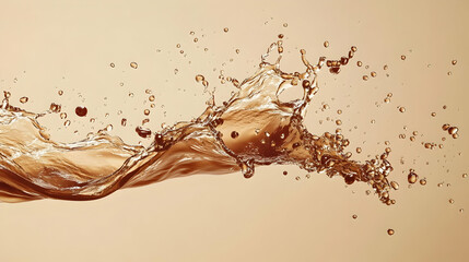 Brown Liquid Splash 3D Illustration