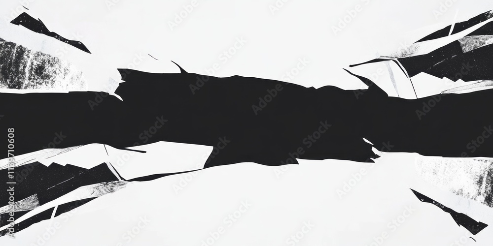 Poster creative banner design showcasing shredded documents with contrasting empty space ideal for announce