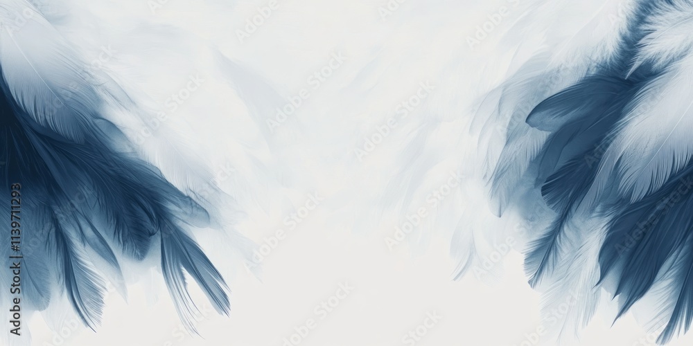 Poster decorative banner featuring feather boas framing a large empty space for vibrant text or imagery