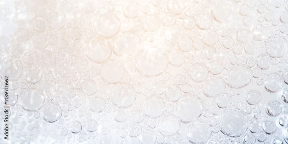 Aufkleber Crystal droplets form a beautiful border surrounding a contrast empty space in a minimalist design