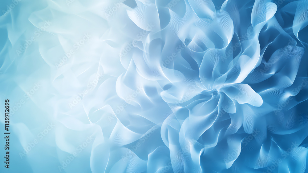 Aufkleber abstract blue waves creating a serene and tranquil background design.
