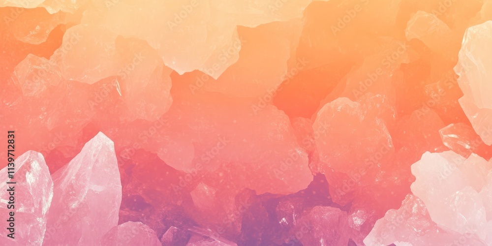 Aufkleber Crystal salt banner with a vibrant gradient background showcasing empty space for text application