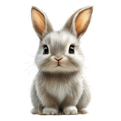 Fototapeta premium Adorable rabbit art illustration design isolated on transparent background
