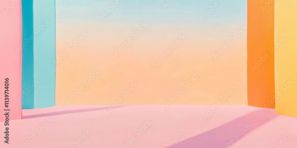 Aufkleber brightly colored banner with clay sculptures showcasing vibrant design elements in an artistic displ