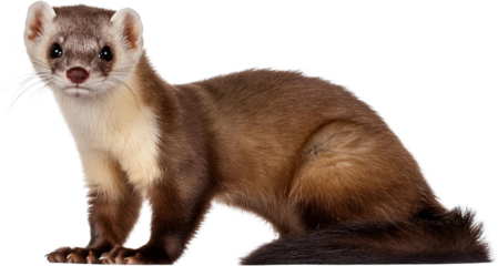 Adorable Brown Sable Pet Wildlife Animal Portrait Close up Fur Texture