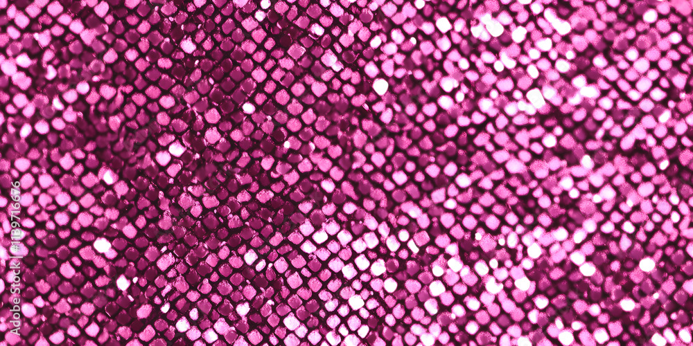 Poster pink sequins creating a shimmering and festive texture