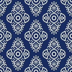 pattern flowerdamask ethnic boho American ikat texture tribal geometric background mandalas